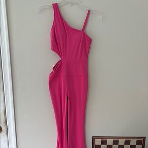 JoyLab Pink Asymmetrical Cut Out Bodycon Dress